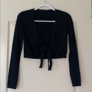 Brandy Melville Black Tie Top